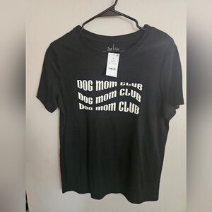 Zoe + Liv Black Dog Mom Club Short Sleeve Tee